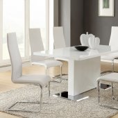 Nameth Dining Set 5Pc 102310 by Coaster w/White Chairs
