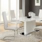 Nameth Dining Set 5Pc 102310 by Coaster w/White Chairs