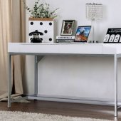 Loke Office Desk CM-DK5204 in White & Chrome