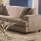 Tess Sectional Sofa by Coaster 500727 in Beige Fabric w/Sleeper