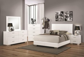 Felicity 203501 Bedroom Set 5Pc in White by Coaster [CRBS-203501 Felicity]
