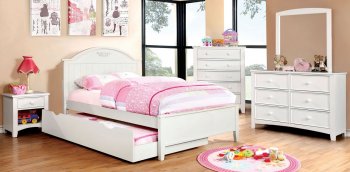 Medina CM7942WH 4Pc Kids Bedroom Set in White w/Options [FAKB-CM7942WH-Medina]