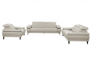 Mercer Sofa in Smoke Taupe Leather by Beverly Hills w/Options [BHS-Mercer Smoke Taupe]