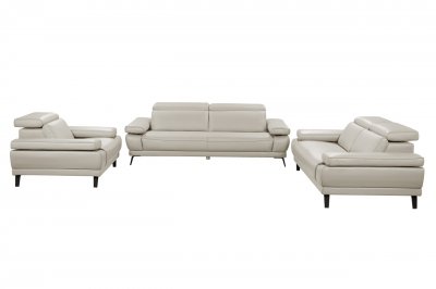 Mercer Sofa in Smoke Taupe Leather by Beverly Hills w/Options