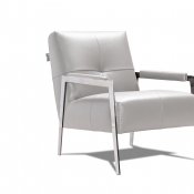 I765 Arm Chair in Light Grey Premium Leather by J&M