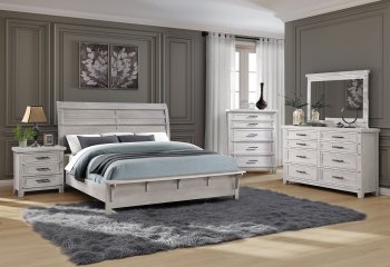 Levi Bedroom Set 5Pc in White Oak by Global [GFBS-Levi White Oak]