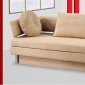 Beige, Black or Red Microfiber Convertible Sofa Bed
