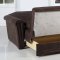 Chocolate Specially Treated Microfiber Modern Loveseat Bed