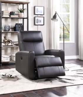 Blane Power Recliner 59773 in Brown Leather Match by Acme