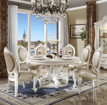 Versailles Dining Table DN01388 in Bone White by Acme w/Options [AMDS-DN01388 Versailles]
