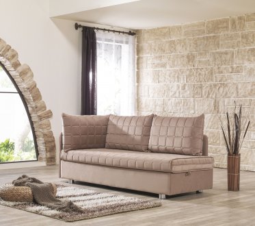 Day & Night Sofa Bed in Cappuccino Fabric by Casamode w/Options