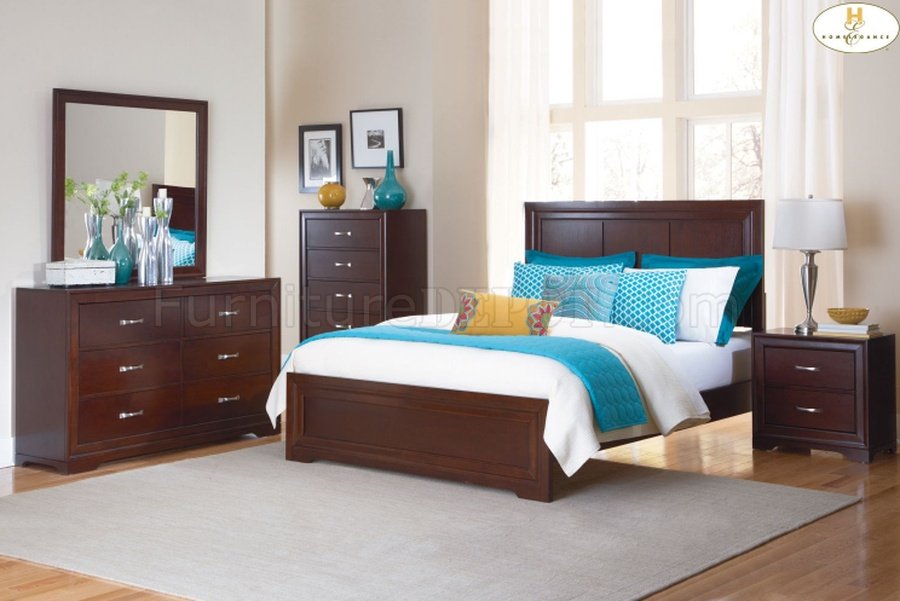 2113 Hendrick Bedroom by Homelegance in Cherry w/Options - Click Image to Close
