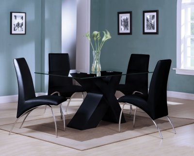 Pervis 71110 5Pc Dining Room Set in Black by Acme w/Options