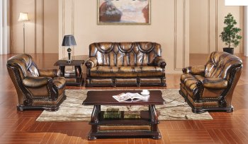 Oakman Sofa Bed in Leather by ESF w/Optional Loveseat & Chair [EFS-Oakman]