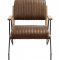 Eacnlz Accent Chair 59947 in Cocoa Top Grain Leather by Acme