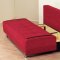 Two-Tone Fabric Modern Convertible Sofa Bed w/Pillows