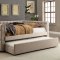 Suzanne Daybed CM1028 in Ivory Linen-Like Fabric w/Options