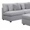 Cambria Sectional Sofa 6Pc 551511 in Grey Fabric by Coaster