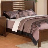 Warm Brown Finish Contemporary Bedroom w/Optional Items