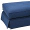 Blue Denim Fabric Modern Sofa & Loveseat Set w/Options