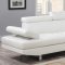 4013 Sectional Sofa in White Bonded Leather