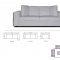 1005 Sofa in Snow White Leather by ESF w/Options