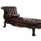 Dresden Chaise 96487 in Cherry Oak by Acme w/Accent Pillow