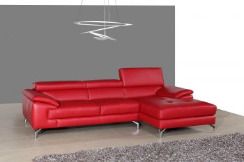 A973b Sofa Sectional in Red Premium Leather by J&M [JMSS-A973b Red]