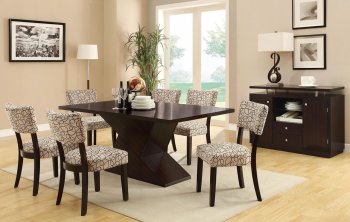 103160 Libby 7Pc Dining Set by Coaster in Cappuccino w/Options [CRDS-103160 Libby]