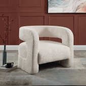 Yitua Accent Chair AC00233 in White Teddy Sherpa by Acme