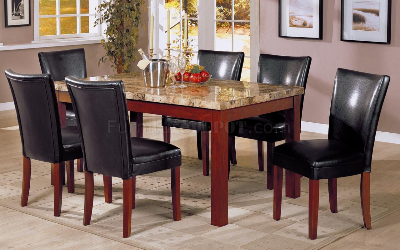 Modern Artistic Dining Furniture W/Genuine Marble Top Table - Click Image to Close