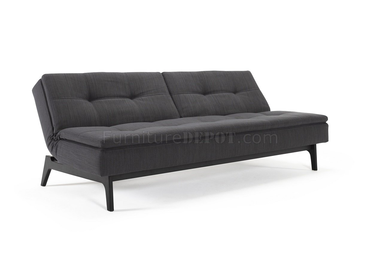 grey sofa bed wooden legs