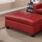 2511 Sectional Sofa Set in Red Bonded Leather Match PU