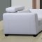 White Leather Modern Sofa & Loveseat Set w/Optional Chair