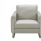 Constantin Sofa in Light Grey Leather by J&M w/Options