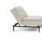 Dublexo Sofa Bed in Natural by Innovation w/Dark Wood Legs