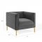 Resonate Accent Chair in Charcoal Velvet by Modway