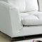 Ivory Full Thick Leather Modern Sectional Sofa W/Curved Legs