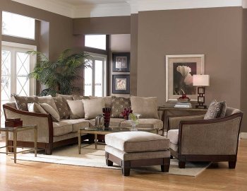 9927 Trenton Sectional Sofa by Homelegance - Tan Chenille Fabric [HESS-9927 Trenton]