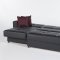 Elegant Santa Glory Black Sectional Sofa in PU by Istikbal