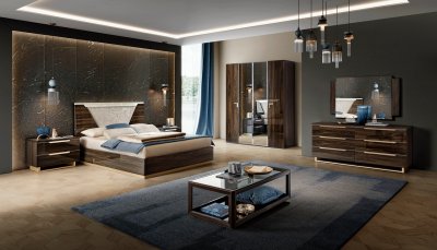 Smart Bedroom in Walnut by ESF w/ Options