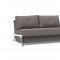 Cubed Deluxe Sofa Bed in Grey w/Chrome Legs by Innovation