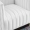 Conjure Accent Chair in White Velvet by Modway