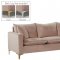 Naomi Sectional Sofa 636 in Pink Velvet Fabric by Meridian
