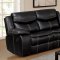 Gatria Reclining Sofa CM6981 Black Leatherette w/Options