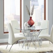 Cabianca 5Pc Dinette Set 106921 in Chrome by Coaster