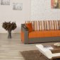 Divan Deluxe Signature Sofa Bed in Orange Fabric by Casamode