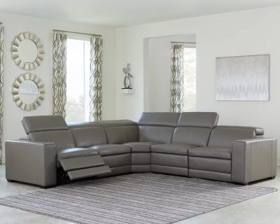 Texline Power Motion Sectional Sofa U59603 in Gray by Ashley