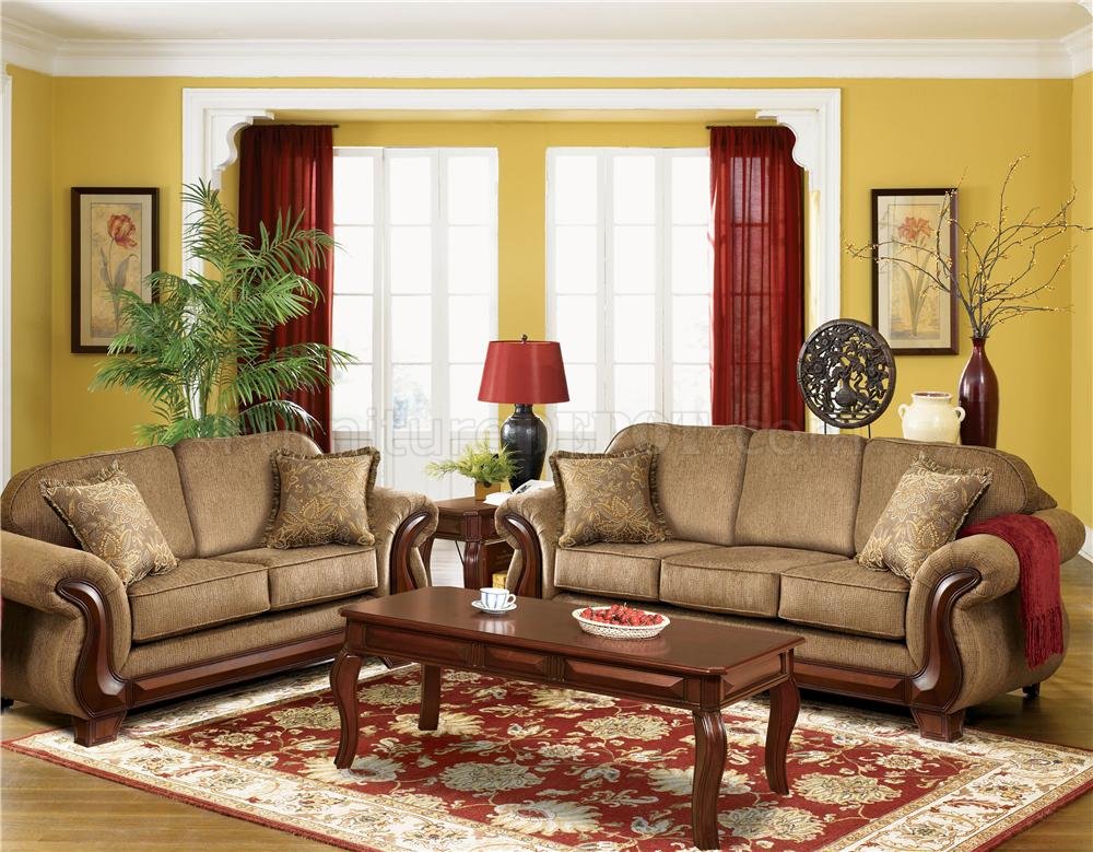 Everlast U213 Light Brown Chenille, Transitional Living Room Furniture