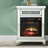 Noralie Electric Fireplace 90866 in Mirrored by Acme